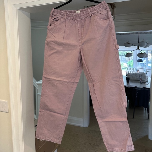 Men's-Urban Outfitters BDG Pink-Lilac Cotton Relaxed Fit Painter Pants - Size L - Picture 3 of 16